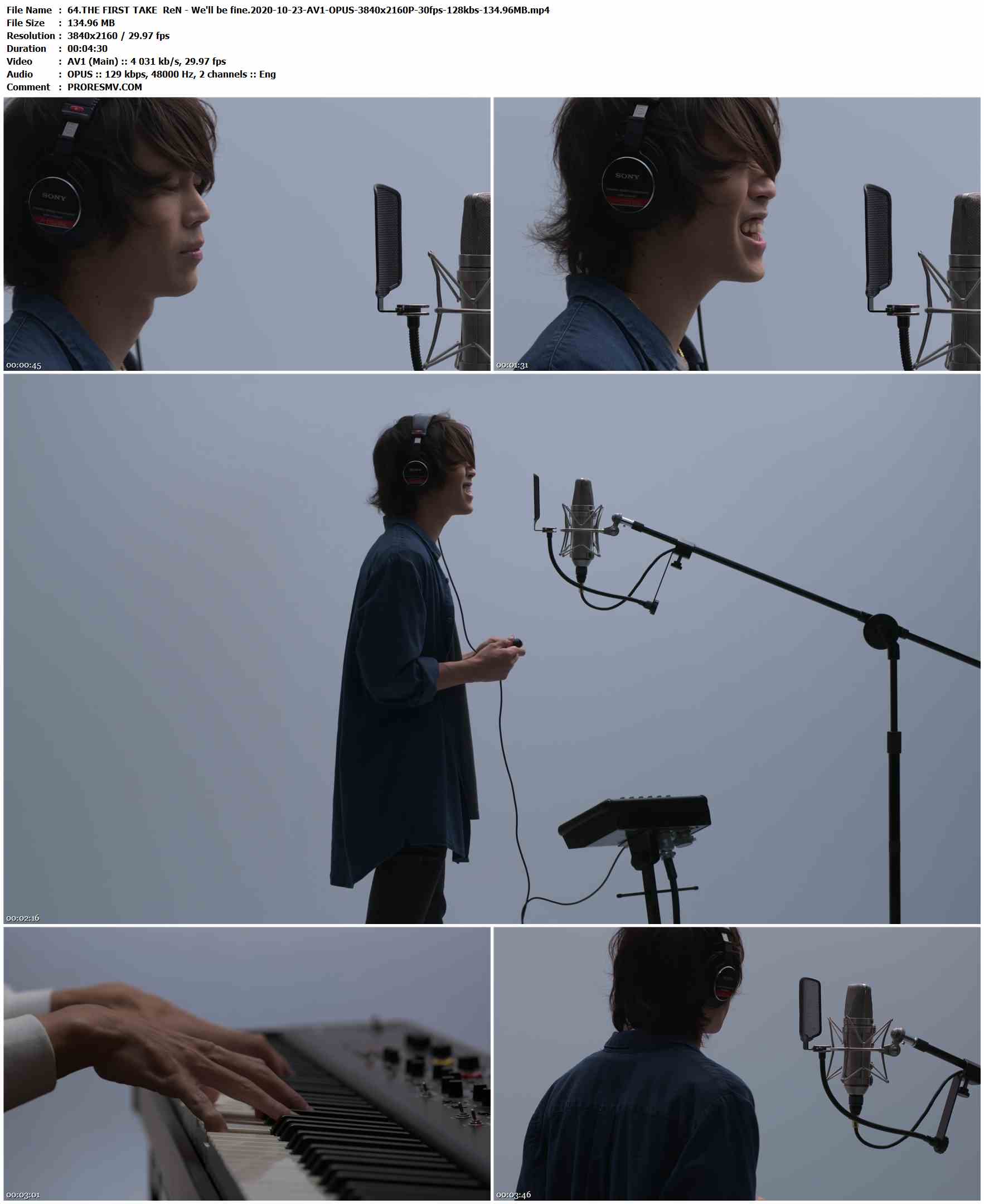 64.THE FIRST TAKE ReN - We'll be fine.2020-10-23-AV1-OPUS-3840x2160P-30fps-128kbs-134.96MB官方MV_高清MV